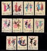 A10 S1 13 - Timbre foarte vechi - China - costume populare, Arta, Stampilat