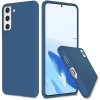 Husa protectie flippy compatibila cu samsung s21 5g liquid silicone case albastru inchis