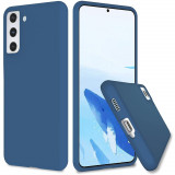 Husa protectie Flippy compatibila cu Samsung S21 5G Liquid Silicone Case Albastru inchis