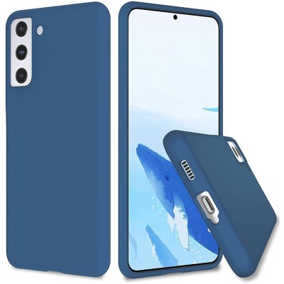 Husa protectie flippy compatibila cu samsung s21 5g liquid silicone case albastru inchis foto