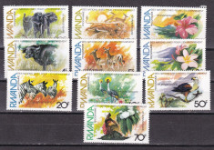 Rwanda 1982 fauna flora MI 1196-1205 MNH w62 foto