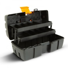 Geanta de scule pliabila cu tava dubla - plastic - 31 x 18 x 14 cm Best CarHome