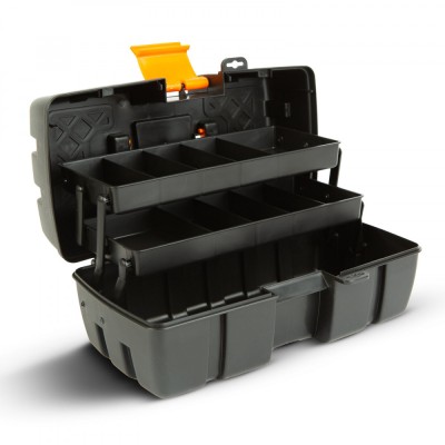 Geanta de scule pliabila cu tava dubla - plastic - 31 x 18 x 14 cm Best CarHome foto