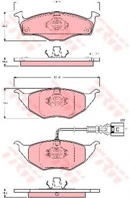 Set placute frana,frana disc AUDI A2 (8Z0) (2000 - 2005) TRW GDB1474 foto