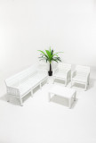 Cumpara ieftin Set de gradina Lara 311S Alb 190x79x65 cm