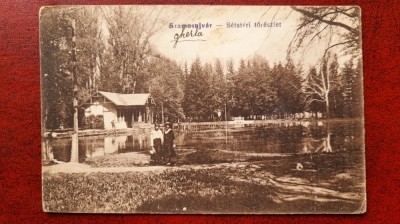 Gherla-Lacul din parc-C.P.necirc. foto