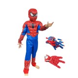 Cumpara ieftin Costum Spider-Man KidMania&reg; cu muschi si doua manusi lansator pentru copii 3-5 ani 90-110 cm