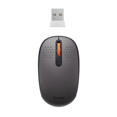 Baseus - Wireless Mouse Tri-Mode F01B (B01055503833-00) - Bluetooth 5.0, 2.4G, 1600 DPI - Frosted Grey foto