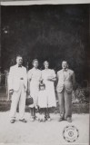 1939 Foto veche tip CP/ Fam Anton Miler din Resita, la Buzias / adnotat verso