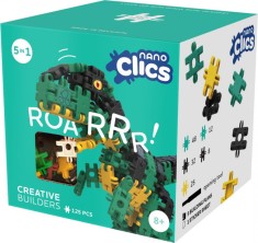 Set Nano Clics pentru micii constructori creativi 125 piese Clicformers