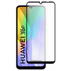 Folie Sticla Full Cover Premium pentru Huawei Y6P, 5D, Full Glue, Negru foto