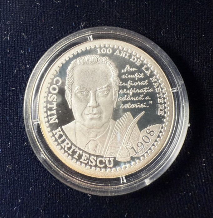 10 Lei 2008 Argint Proof Costin Kiritescu