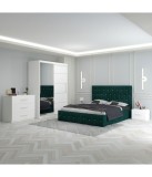 Dormitor Eric Verde + Comoda 3 Sertare 140x200cm