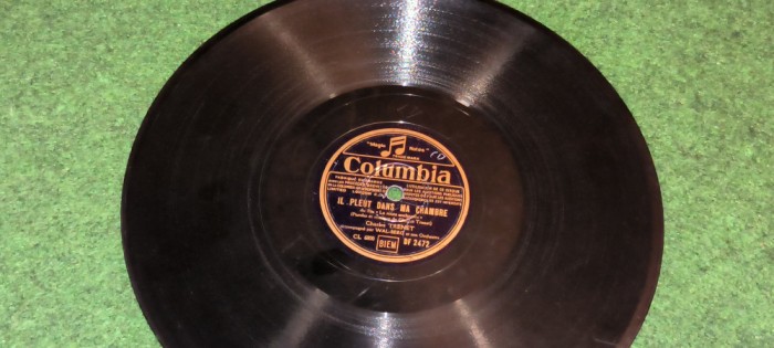 placa pt. gramofon patefon - COLUMBIA - il pleut dans ma chambre