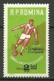 1962 - Fotbal, turneul de juniori UEFA, supratipar, neuzata