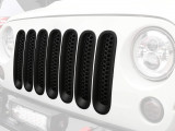 Inserții de plasă pentru grila frontală neagră Mte compatibile cu Jeep JK Wrangl