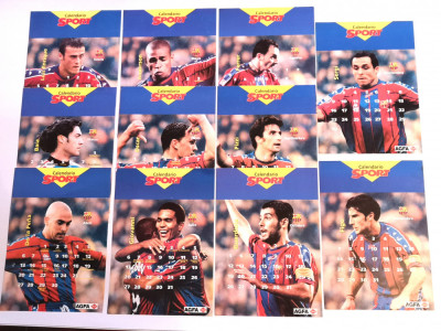 Calendar fotbal-anii`90- jucatori FC BARCELONA (dimensiunea unei foto 29x21 cm) foto