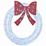 VidaXL Coroană cu lumini cu bandă LED albastru 75 cm Acril 42019123