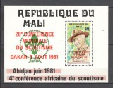 Mali.1981 Conferinta mondiala de cercetasie-Bl. supr. DM.153