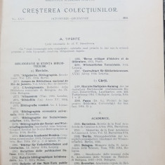 BIBLIOTECA ACADEMIEI ROMANE, CRESTEREA COLECTIUNILOR , No. XXV, OCTOMBRIE-DECEMBRIE - 1914