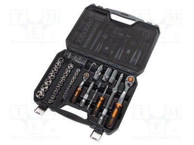 Set chei tubulare 6-puncte 73 piese NEO TOOLS, fixare 1/2 și 1/4 foto