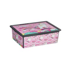 Cutie depozitare jucarii, Unicorn Roz, 25 L, ATU-088918