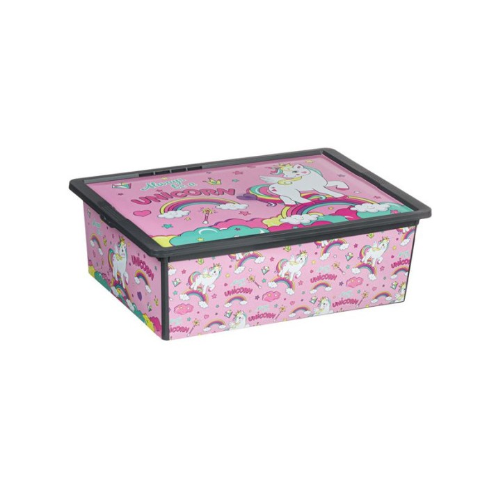 Cutie depozitare jucarii, Unicorn Roz, 25 L, ATU-088918