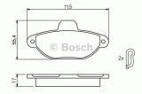 Set placute frana,frana disc FIAT PANDA Van (169) (2004 - 2016) BOSCH 0 986 461 119