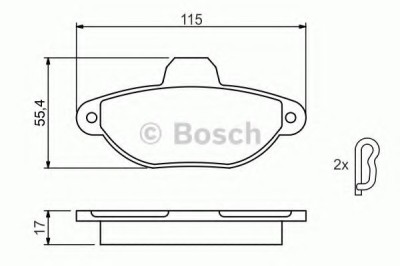 Set placute frana,frana disc FIAT PUNTO Cabriolet (176C) (1994 - 2000) BOSCH 0 986 461 119 foto