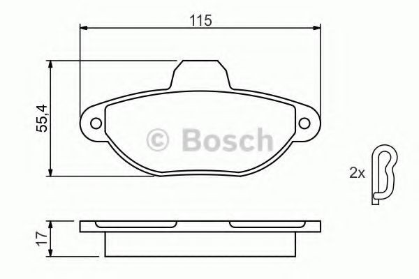 Set placute frana,frana disc FIAT PUNTO Cabriolet (176C) (1994 - 2000) BOSCH 0 986 461 119