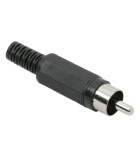 Mufa RCA tata executie din plastic negru, Oem
