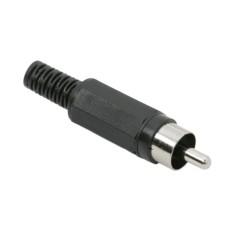 Mufa RCA tata executie din plastic negru