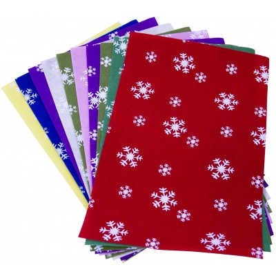 Accesorii creatie Colorarte fetru A4, 1mm, cu design fulgi de nea, 10 coli/set foto