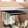 Pergolă Automată Retractabilă Neagră 350 x 250 cm de la
