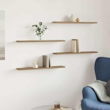 vidaXL Plăci Bibliotecă Stejar Artizanal 60x10x1.5cm, Set 4 Buc, Rafturi Lemn, Maro