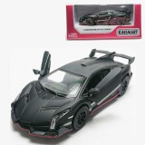 Macheta 1/36 lamborghini veneno, matt black negru mat in cutie Kinsmart