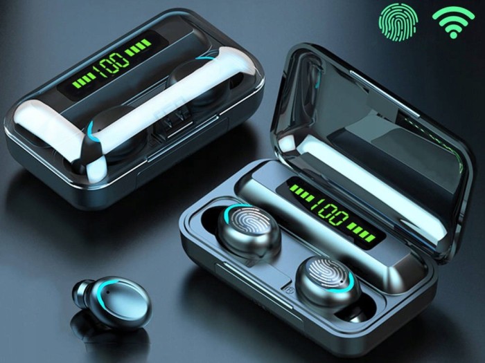 Căști Wireless TWS High-Tech cu Power Bank Integrat și Display Digital LED