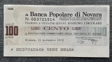 100 Lire 1976 Novara Italia / Banca Popolare di Novara / seria 5608