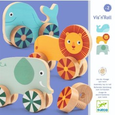 Joc constructie Animale cu surub Vis-n-roll Djeco