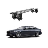 Bare transversale portbagaj auto aluminiu compatibile plafon neted Volvo S90 2016-> argintii sau negre Cod: CB200101 Kit-105