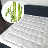 Protecție de pat 100% naturală umplută cu fibră bambus - 180x200