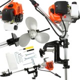 Cumpara ieftin Motor termic pentru barca 2 timpi 4,3 KW cisma lunga reglabila MXM83302