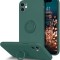 Husa iPhone 11 6.1 Silicon Liquid Army Green Ring