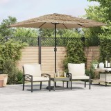 Gossi umbrela soare de gradina cu stalp din otel, maro 248x248x248 cm