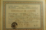 QW13 12 - 1942 - Certificat de cununie religioasa Parohia Baclesu jud Mehedinti