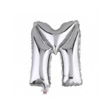 Balon Folie Litera M Argintiu - 40 cm