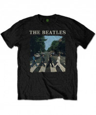 Tricou Unisex The Beatles: Abbey Road &amp;amp; Logo foto