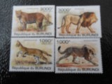 Burundi -Fauna ,feline-serie completa ,MNH