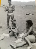 Foto stațiunea Mamaia, 1959, 8 / 10,5 cm, litoral, plajă, jud Constanța