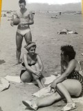 Foto stațiunea Mamaia, 1959, 8 / 10,5 cm, litoral, plajă, jud Constanța